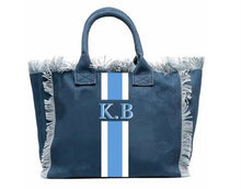 Load image into Gallery viewer, Canvas fringe tote personalised