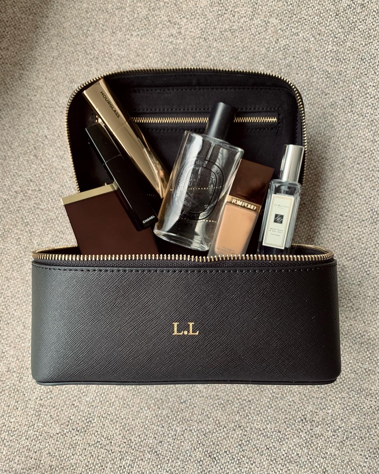 Hourglass Vanity Case Leather Vegan Leather Makeup Clutch