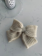 Load image into Gallery viewer, Handmade knitted oversized bow barrette