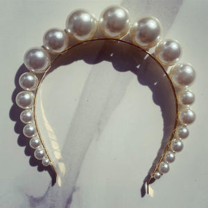 Oversized pearl hairband