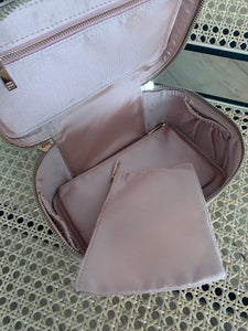 Saffiano leather vanity & train case