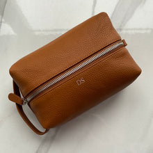 Load image into Gallery viewer, Personalised Leather toiletry bag